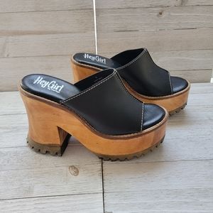 50% OFF SALE-CORKYS- BLOCK PARTY BLACK WEDGES